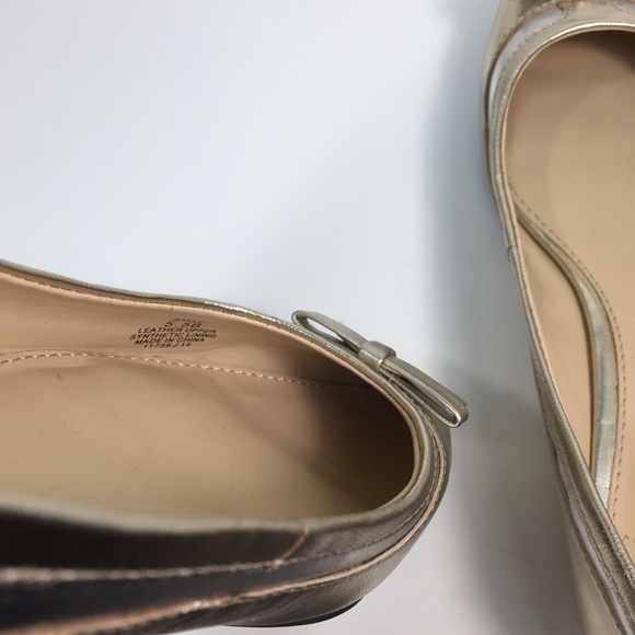 Ralph Lauren Sally Nappa Platino Point Toe Flats - Picture 8 of 8